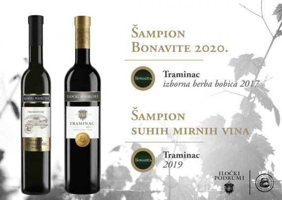 Traminac Iločkih podruma &scaron;ampion Bonavite